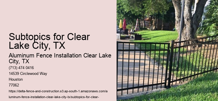 Subtopics for Clear Lake City, TX