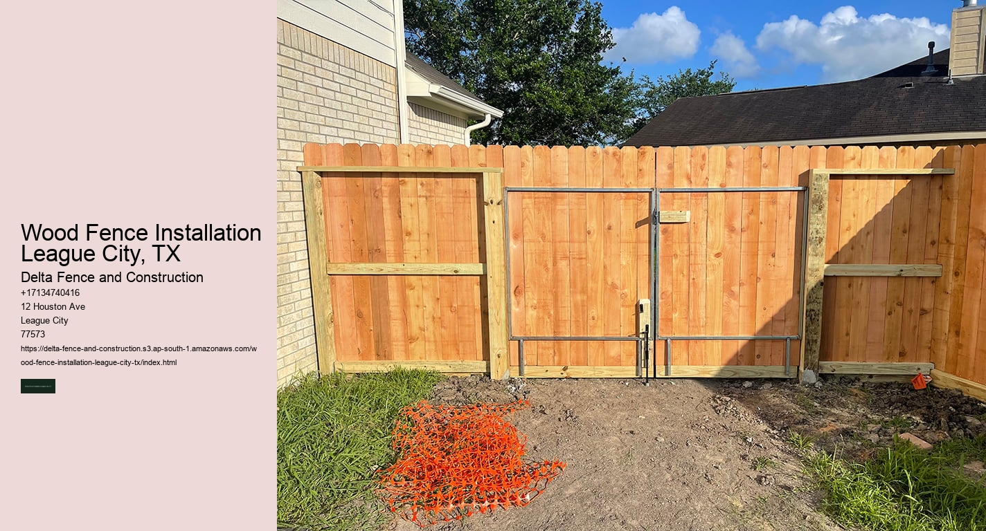 Wood Fence Installation League City, TX